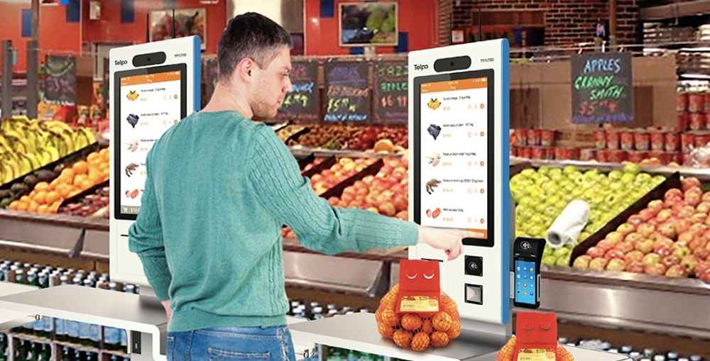 Branded retail products on shelf